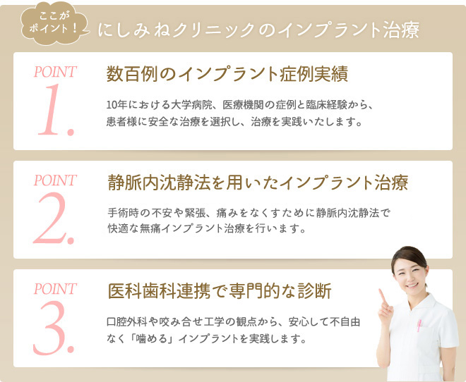 にしみねクリニックのインプラント治療