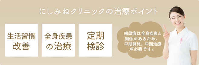 にしみねクリニックの治療ポイント