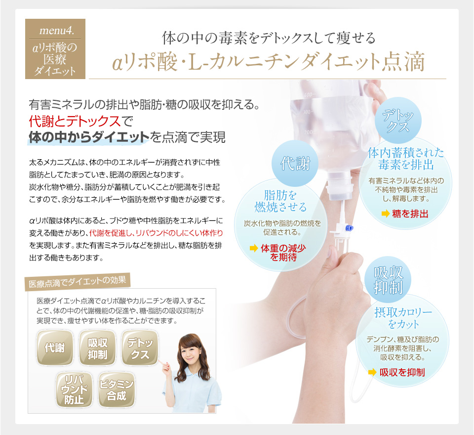 αリポ酸ダイエット点滴